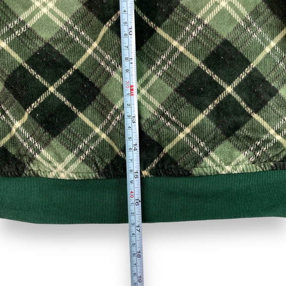 Kaminey Size 7 Tartan Plaid Bomber Jacket Quilted Lined Green Embroidered 120/60 - Picture 11 of 13
